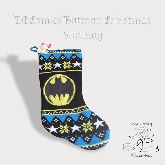 DC Comics Batman Knit Christmas Stocking - New with Tags - Picture 1 of 11
